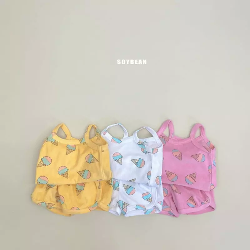 Soybean - Korean Children Fashion - #kidzfashiontrend - Ice Cream Top Bottom Set - 8