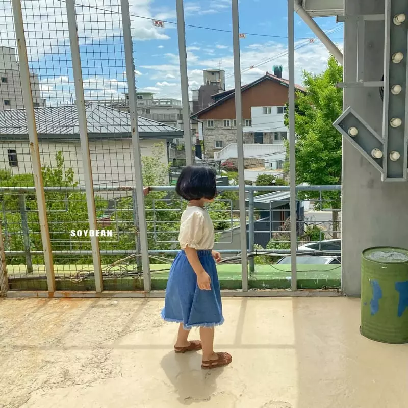 Soybean - Korean Children Fashion - #kidzfashiontrend - Retro Denim Skirt - 2