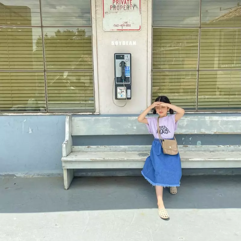 Soybean - Korean Children Fashion - #Kfashion4kids - Retro Denim Skirt - 4