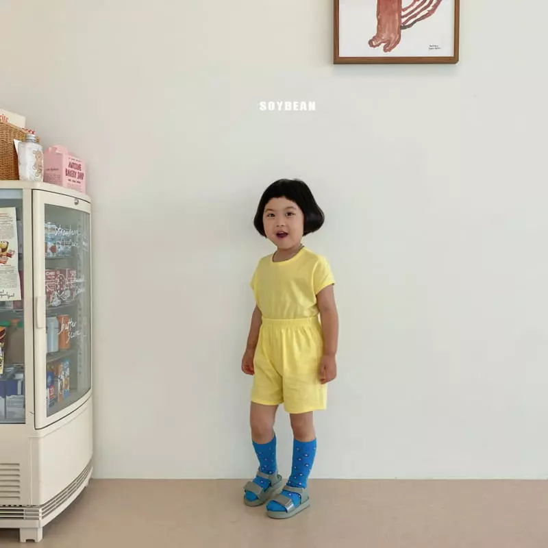 Soybean - Korean Children Fashion - #magicofchildhood - Cap Sleeves Rolly Pop Top Bottom Set - 9