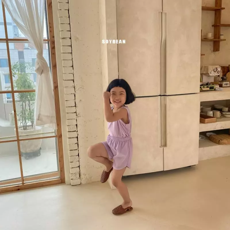 Soybean - Korean Children Fashion - #magicofchildhood - Sleeveless Wind Pleats Top Bottom Set