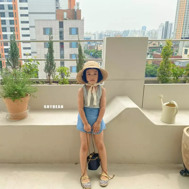 Soybean - Korean Children Fashion - #minifashionista - Denim Skirt Pants - 6