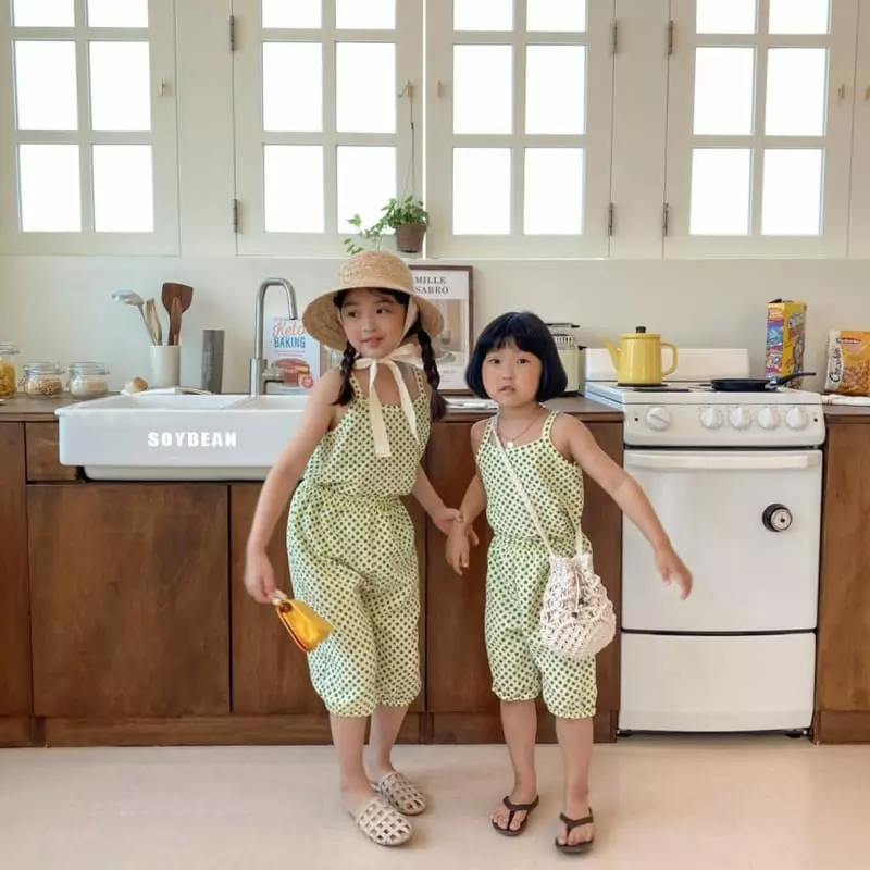 Soybean - Korean Children Fashion - #minifashionista - Flower Top Bottom Set - 6