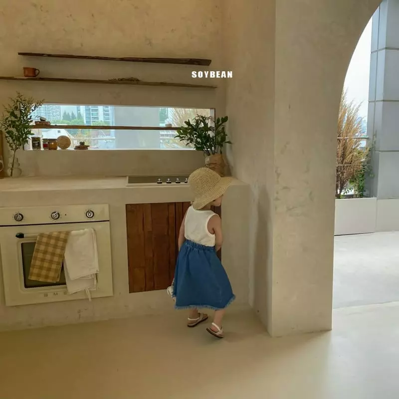 Soybean - Korean Children Fashion - #minifashionista - Retro Denim Skirt - 6