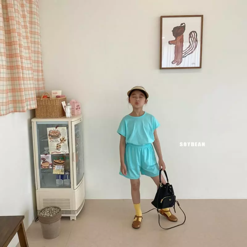Soybean - Korean Children Fashion - #prettylittlegirls - Cap Sleeves Rolly Pop Top Bottom Set - 11