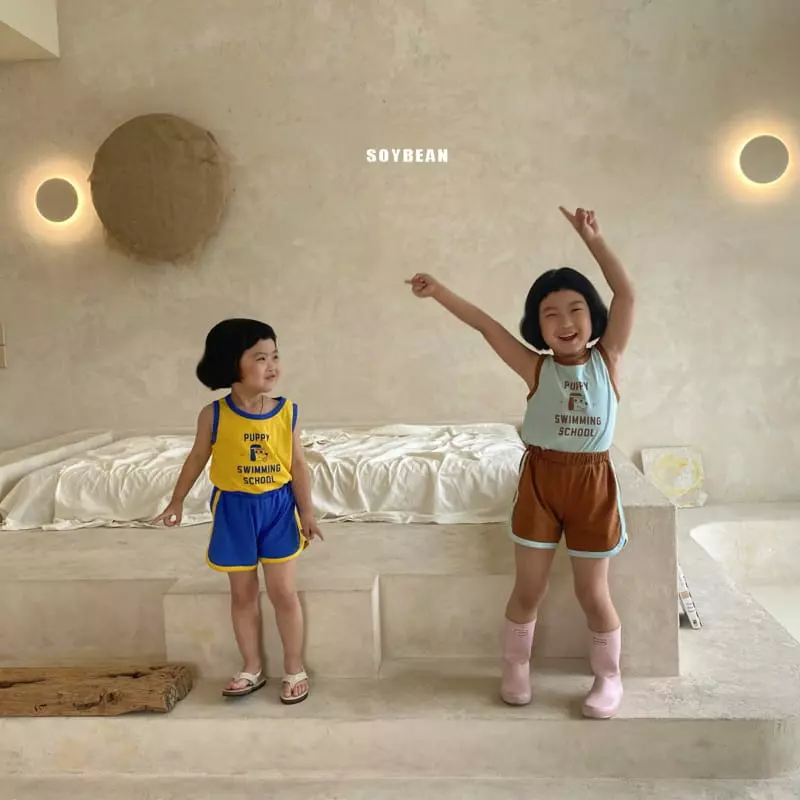 Soybean - Korean Children Fashion - #prettylittlegirls - Puppy Swim Top Bottom Set - 9