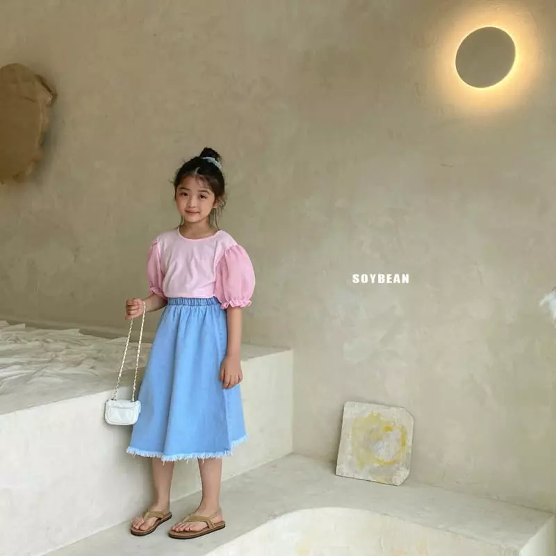 Soybean - Korean Children Fashion - #prettylittlegirls - Retro Denim Skirt - 7