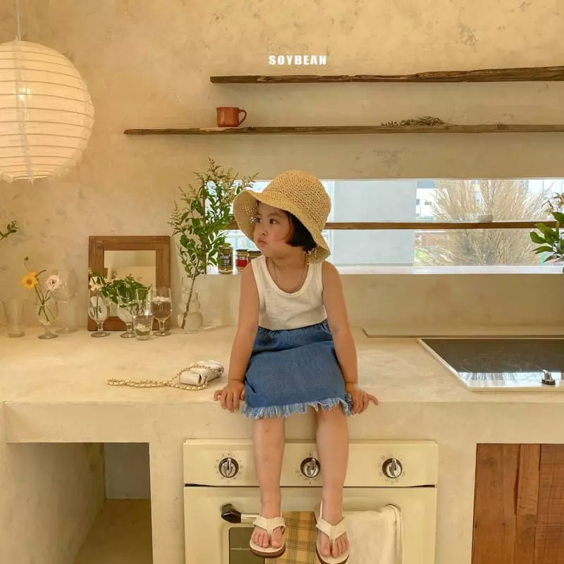 Soybean - Korean Children Fashion - #todddlerfashion - Retro Denim Skirt - 8