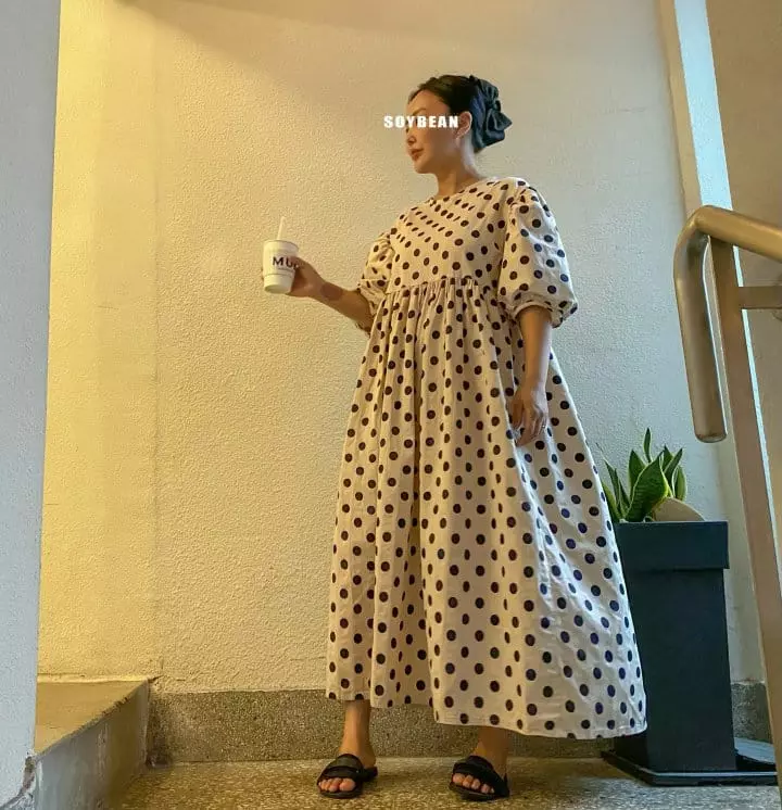 Soybean - Korean Women Fashion - #womensfashion - Mom Dot One-piece