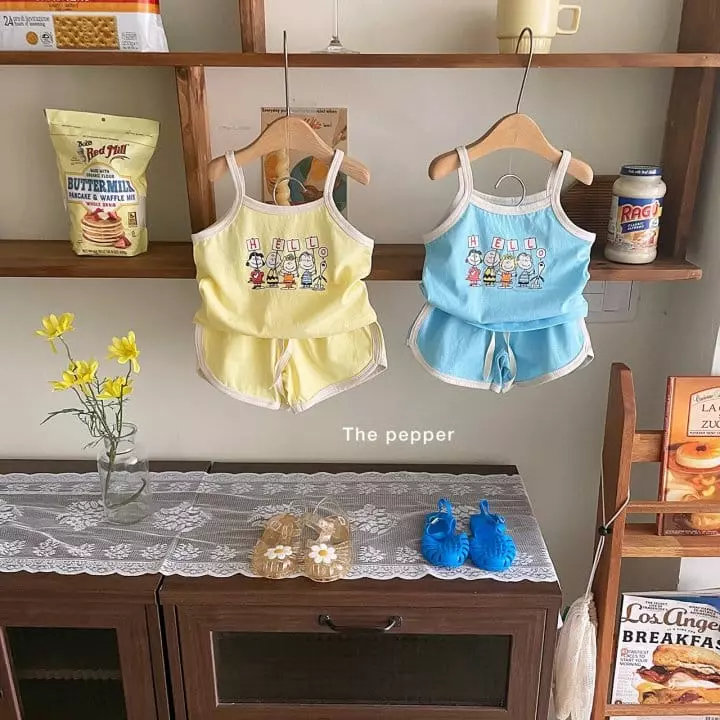 The Pepper - Korean Children Fashion - #designkidswear - Snop Hello Top Bottom Set - 2