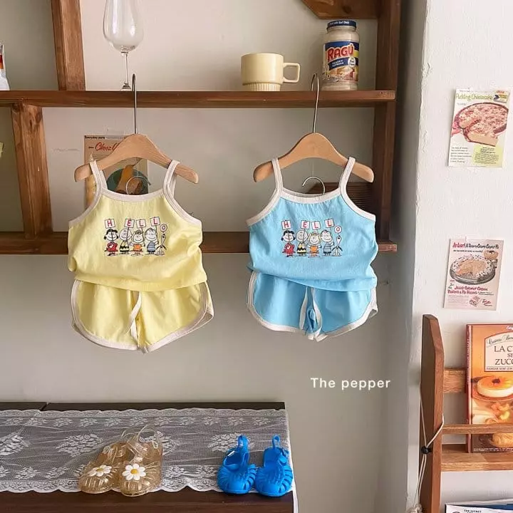 The Pepper - Korean Children Fashion - #discoveringself - Snop Hello Top Bottom Set - 3