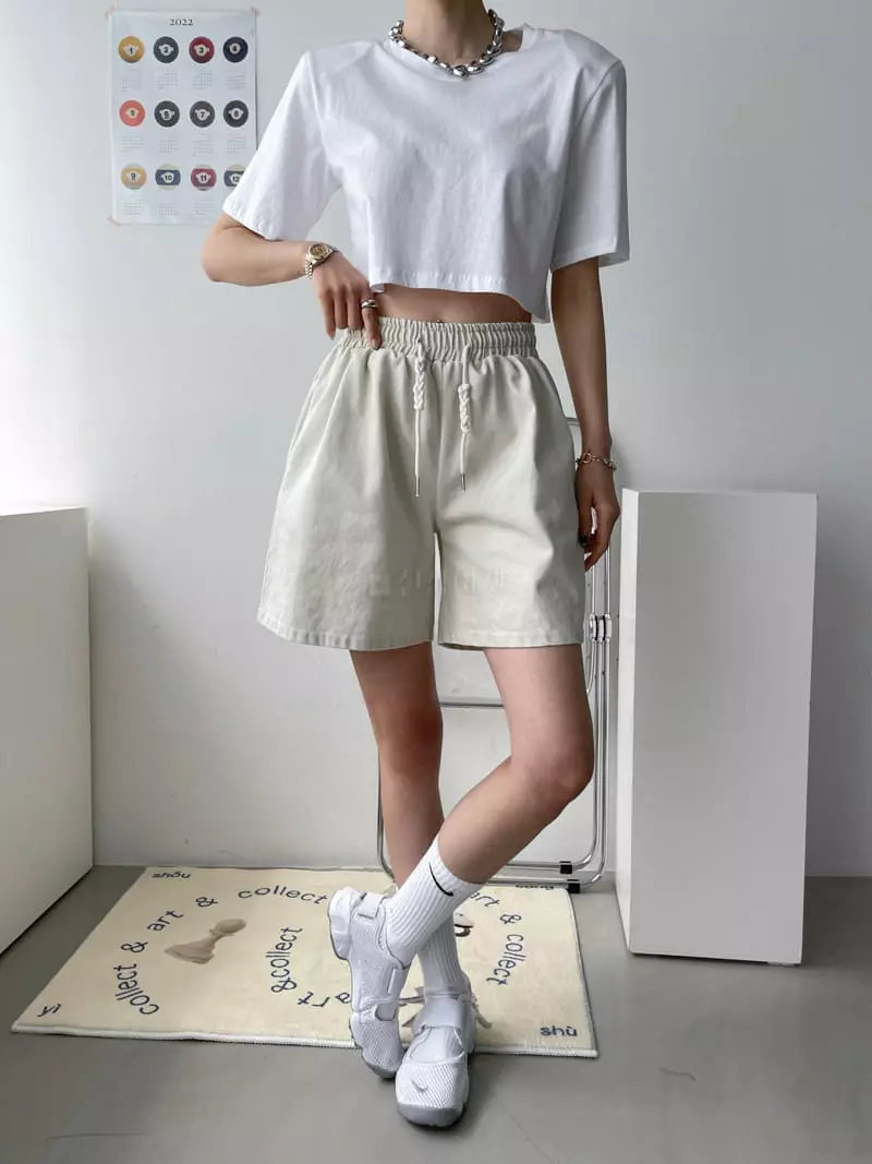 Then - Korean Women Fashion - #momslook - Pigmnet Washing Banding Shorts - 2