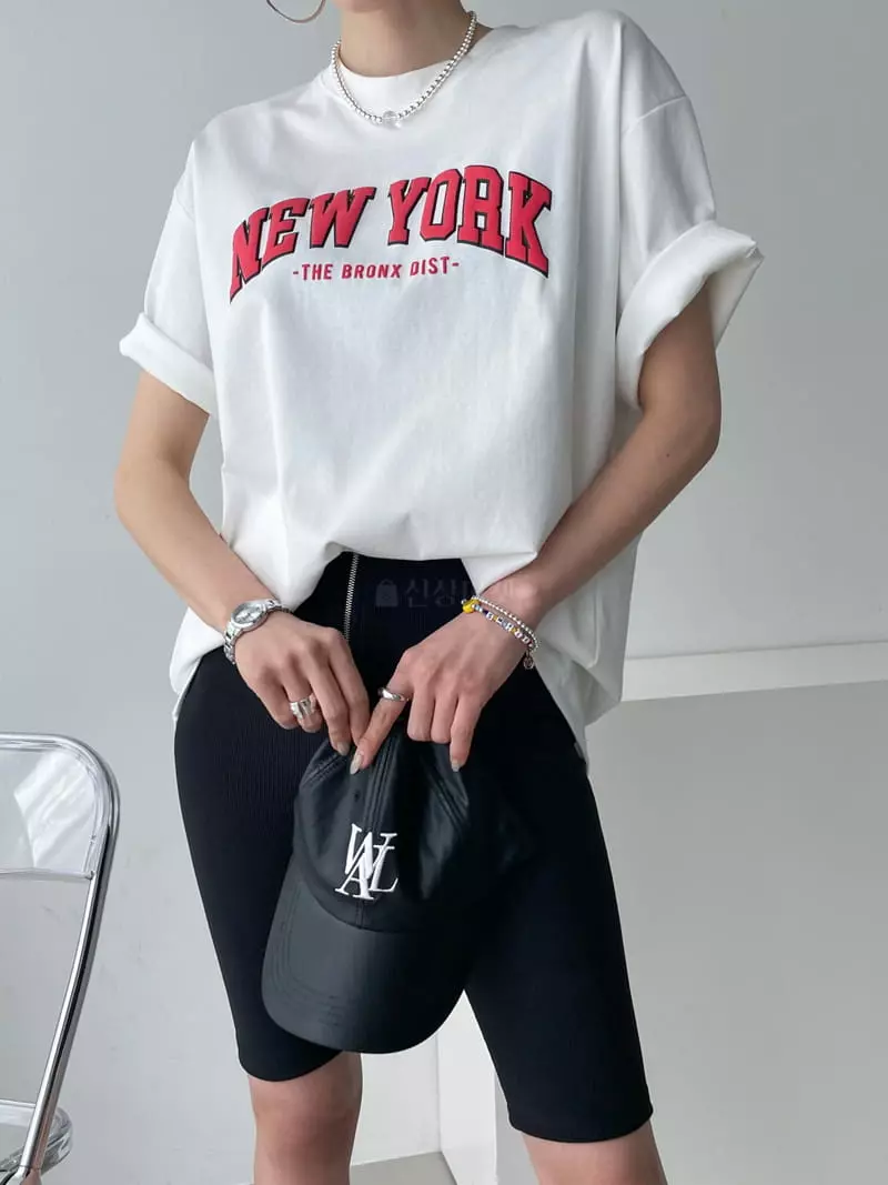 Then - Korean Women Fashion - #momslook - New York Tee - 12