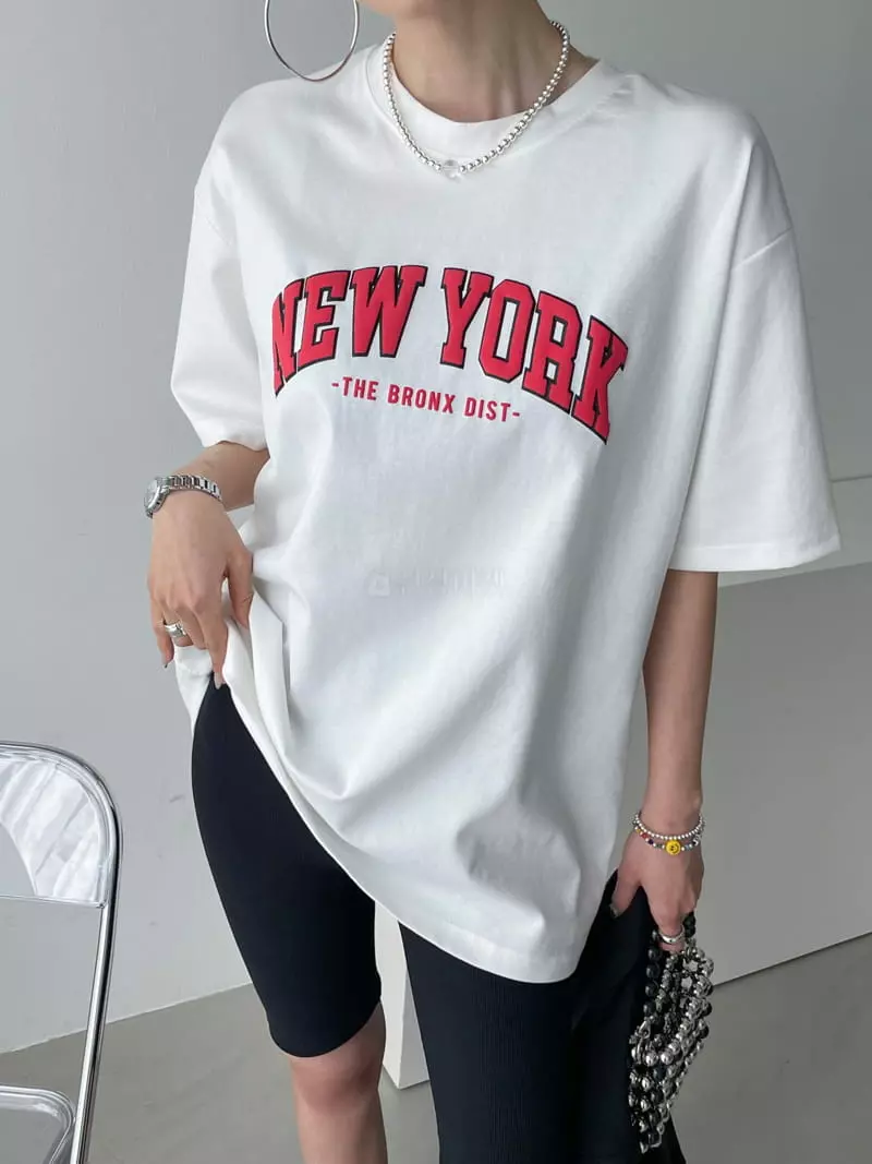 Then - Korean Women Fashion - #momslook - New York Tee - 6