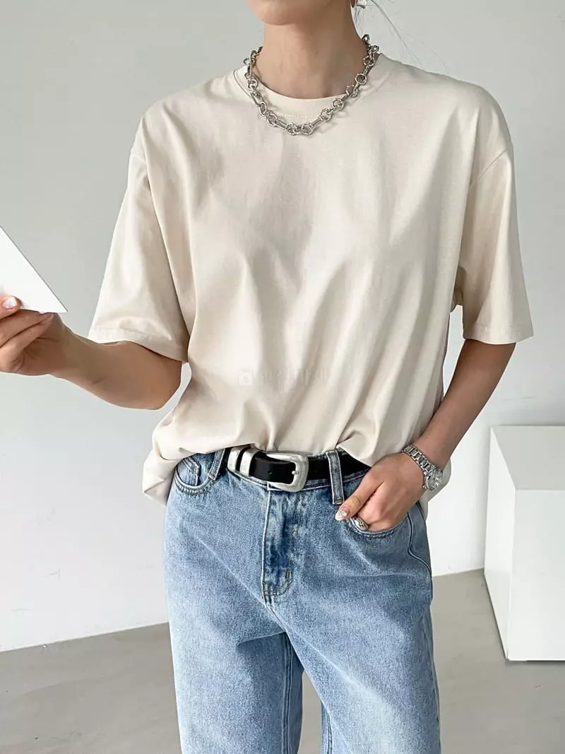 Then - Korean Women Fashion - #womensfashion - H Silket Tee - 4