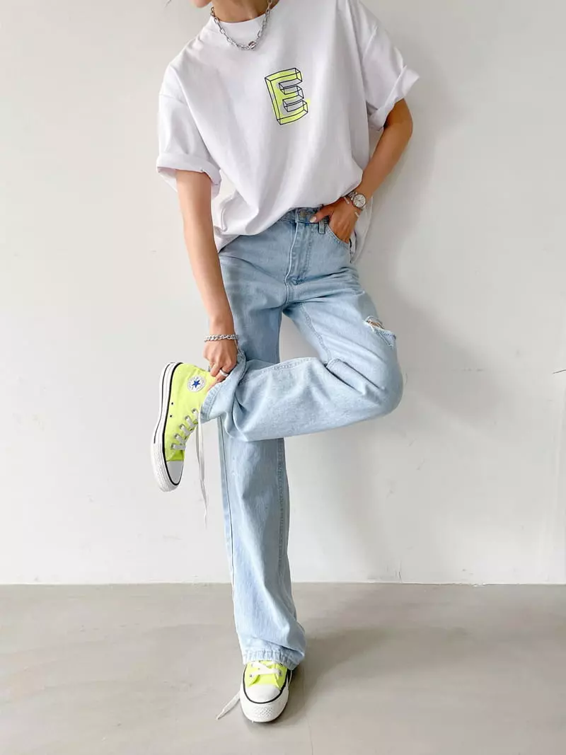 Then - Korean Women Fashion - #momslook - E Tee - 3