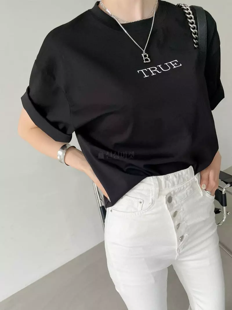 Then - Korean Women Fashion - #vintagekidsstyle - True Tee - 4
