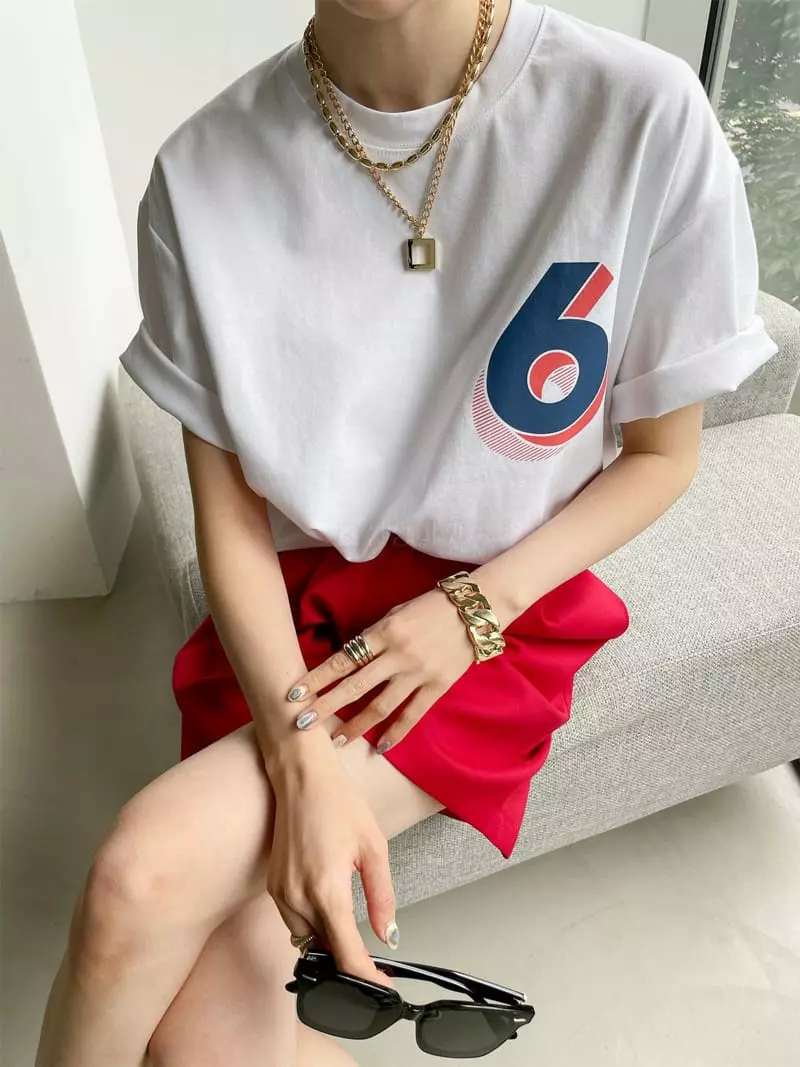 Then - Korean Women Fashion - #romanticstyle - Six Tee - 4