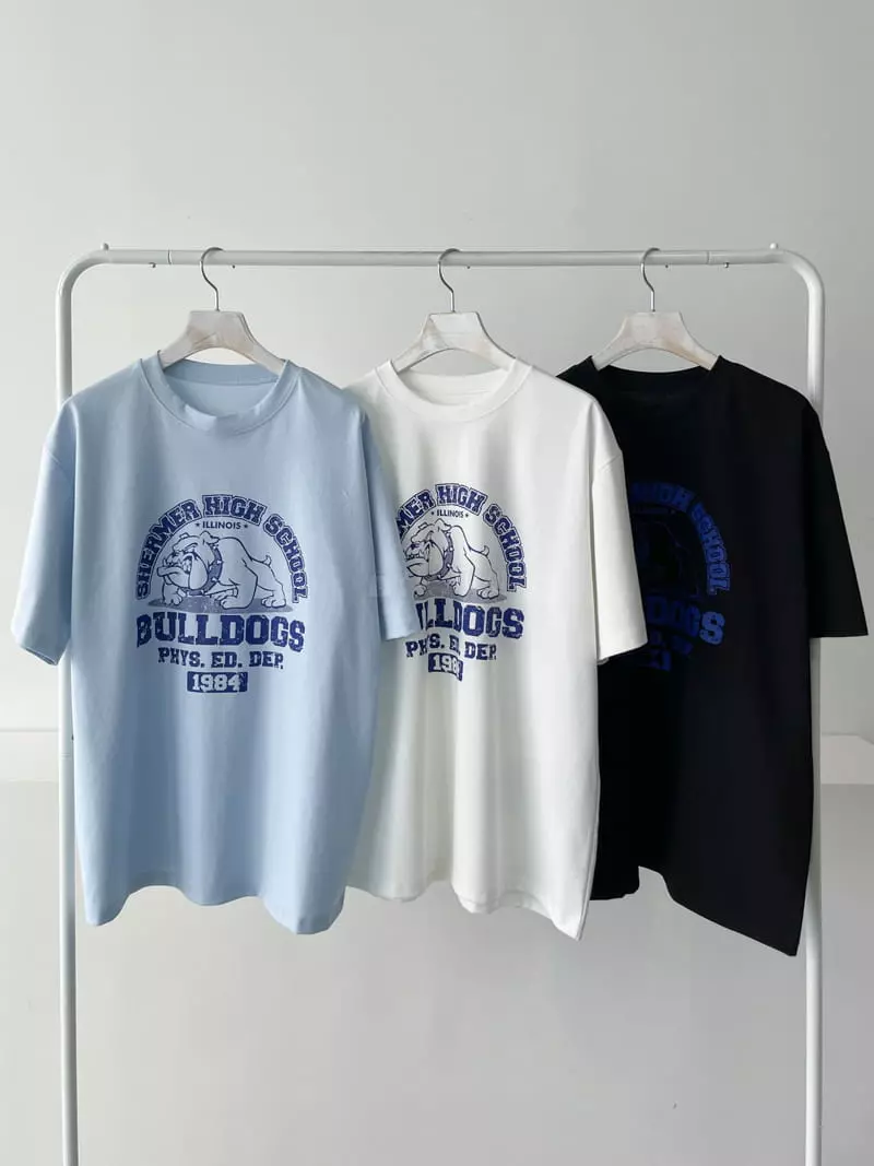 Then - Korean Women Fashion - #shopsmall - Bulldog Crack Tee