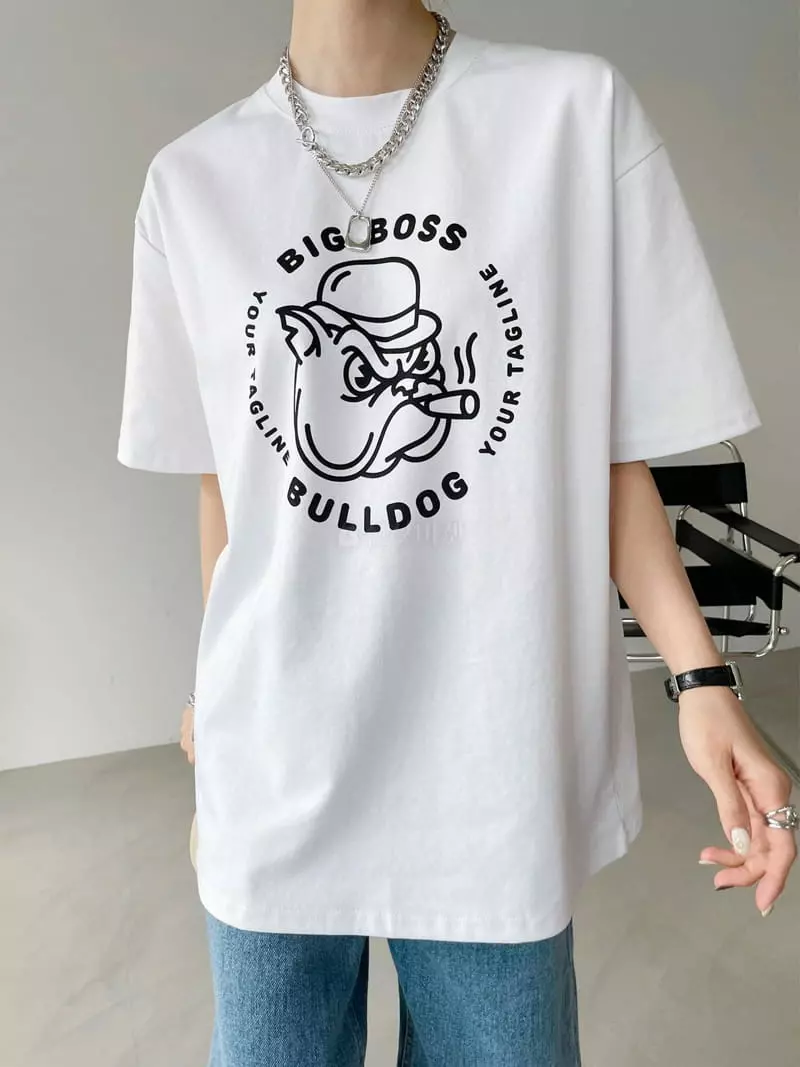 Then - Korean Women Fashion - #thatsdarling - Bulldog Tee