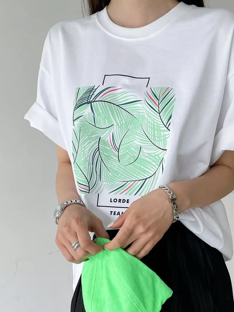 Then - Korean Women Fashion - #vintagekidsstyle - Tropical Tee - 2