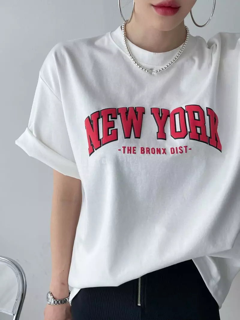 Then - Korean Women Fashion - #womensfashion - New York Tee - 3