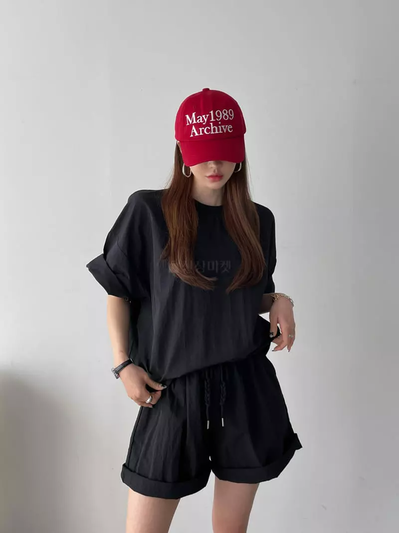 Then - Korean Women Fashion - #womensfashion - Nylon Top Bottom Set - 2