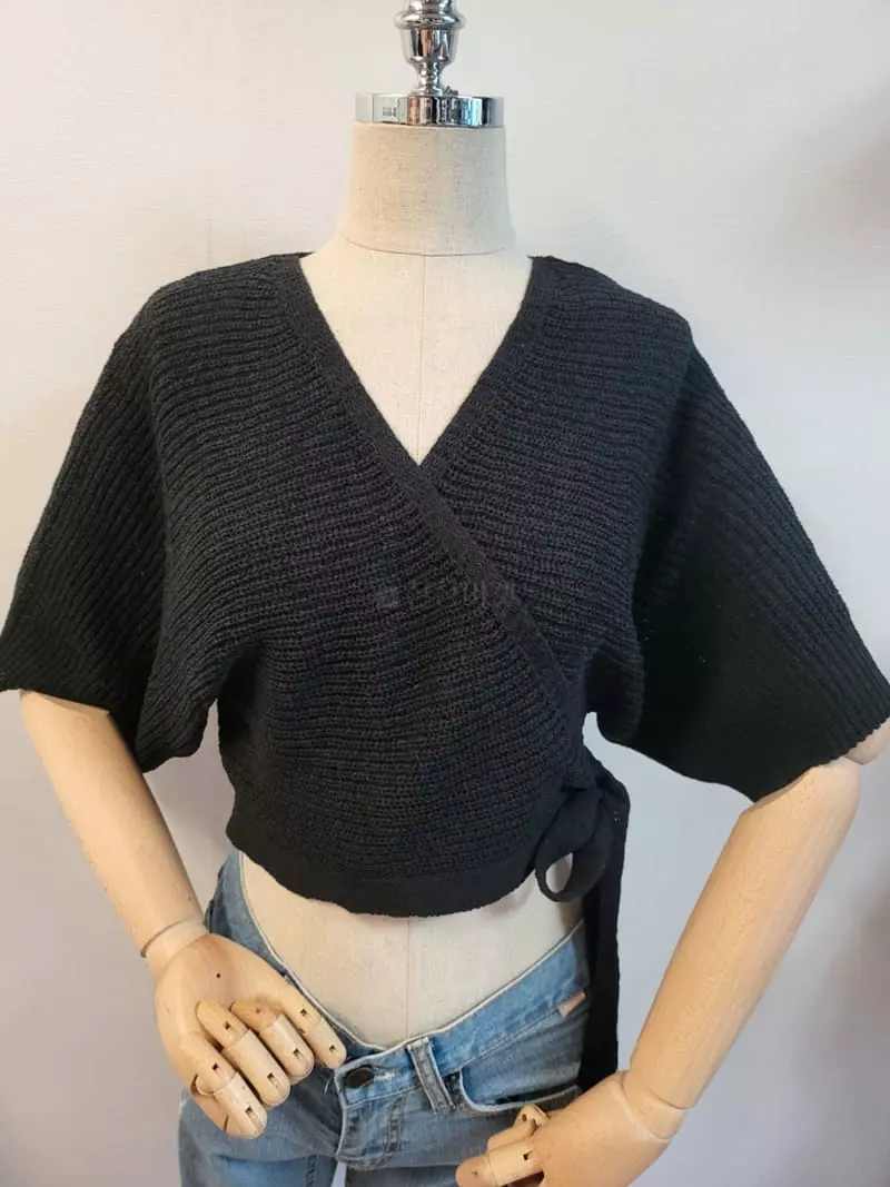 To U - Korean Women Fashion - #momslook - Under Wrap Knit Tee