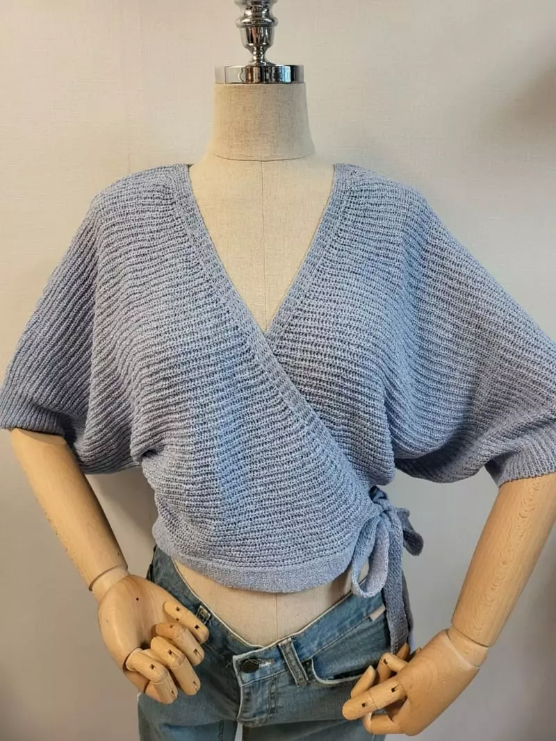 To U - Korean Women Fashion - #momslook - Under Wrap Knit Tee - 3