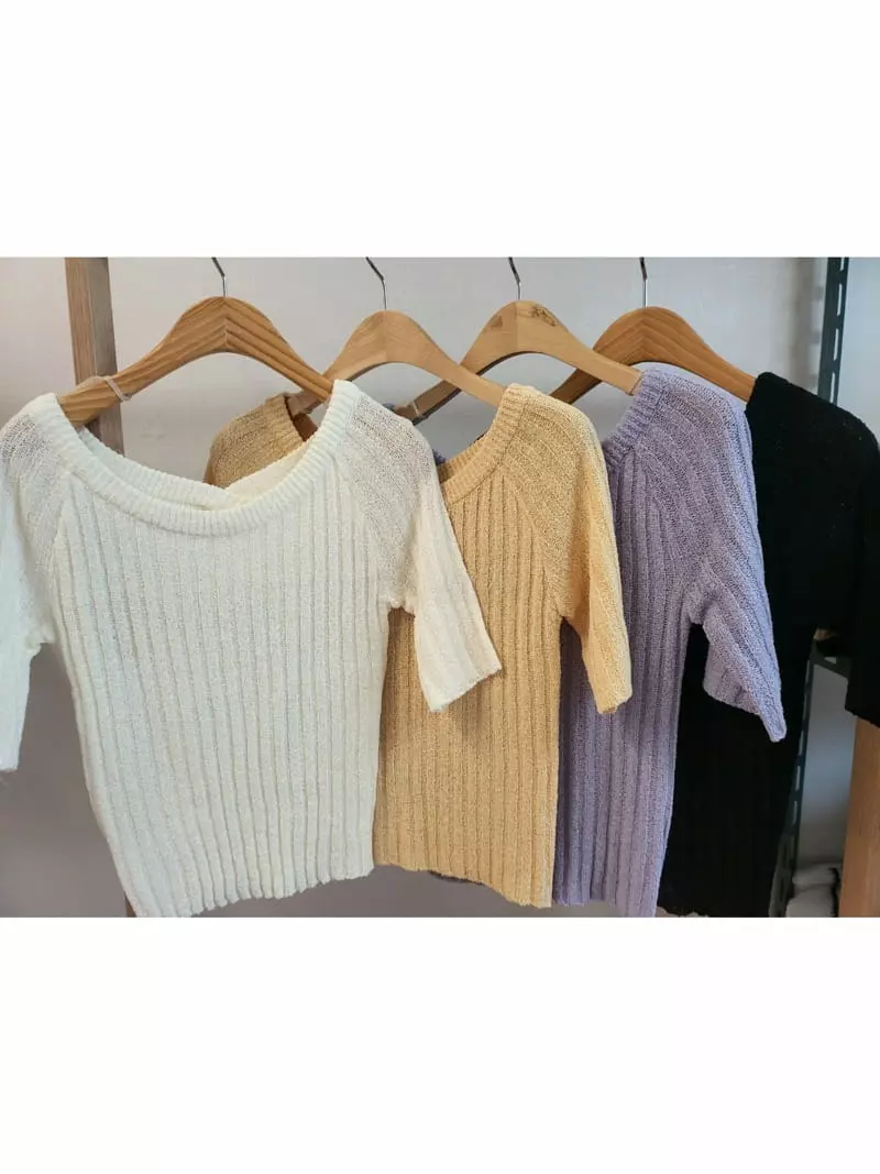 To U - Korean Women Fashion - #womensfashion - Front Back Knit Tee - 4
