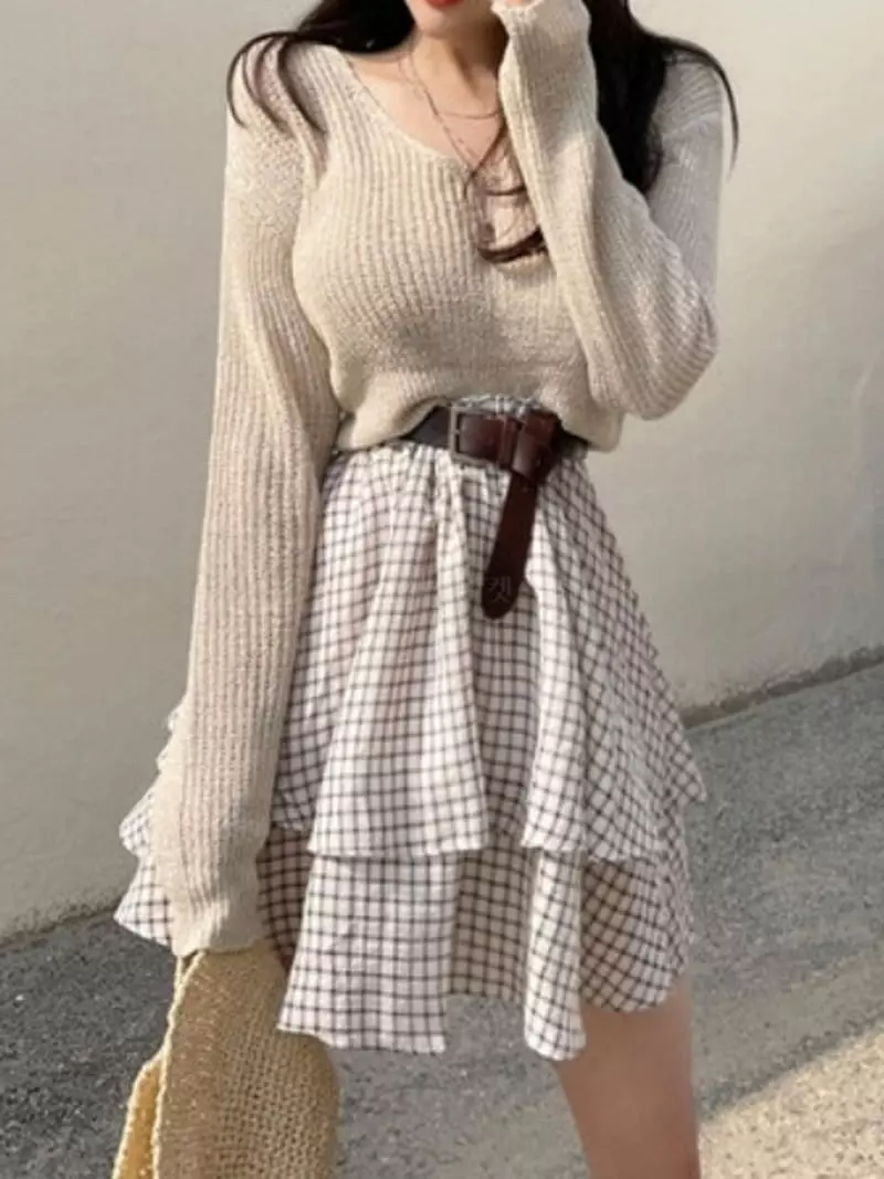 To U - Korean Women Fashion - #momslook - Bella Crop Knit Tee - 2