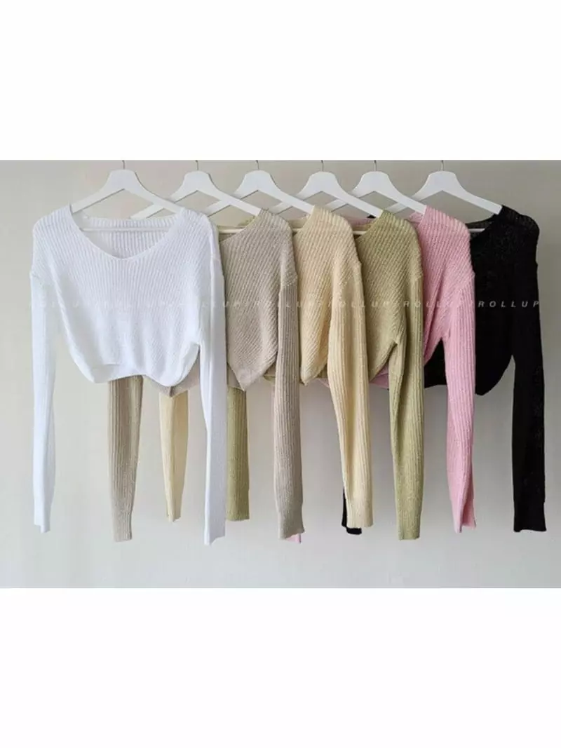 To U - Korean Women Fashion - #womensfashion - Bella Crop Knit Tee - 4