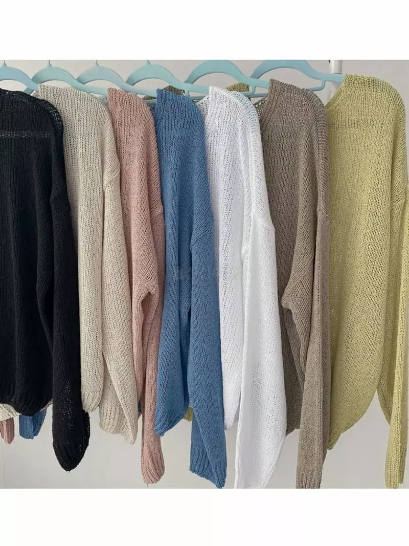 To U - Korean Women Fashion - #womensfashion - Rose Bookle V Knit Tee - 4