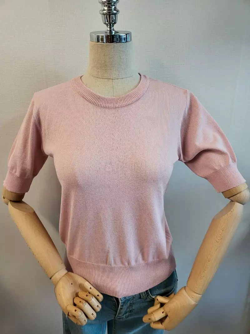 To U - Korean Women Fashion - #vintagekidsstyle - Sahalrang Knit Tee - 4