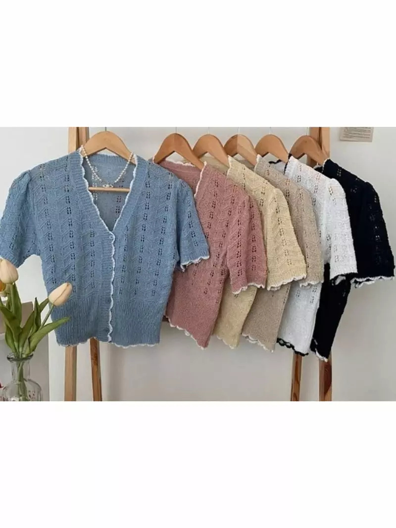 To U - Korean Women Fashion - #vintagekidsstyle - Flower Cardigan - 4
