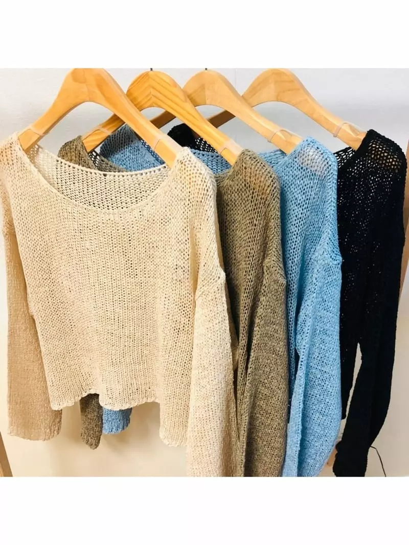 To U - Korean Women Fashion - #pursuepretty - 3G Tape Crop Knit Tee - 4