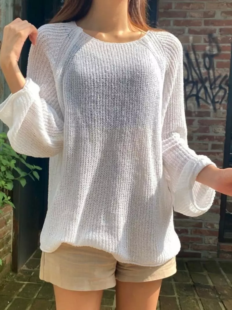 To U - Korean Women Fashion - #romanticstyle - Bookle Knit Tee
