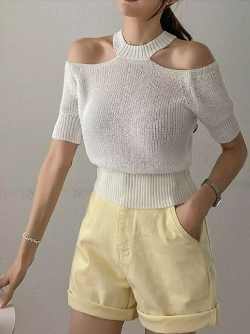 To U - Korean Women Fashion - #romanticstyle - Holding Knit Tee
