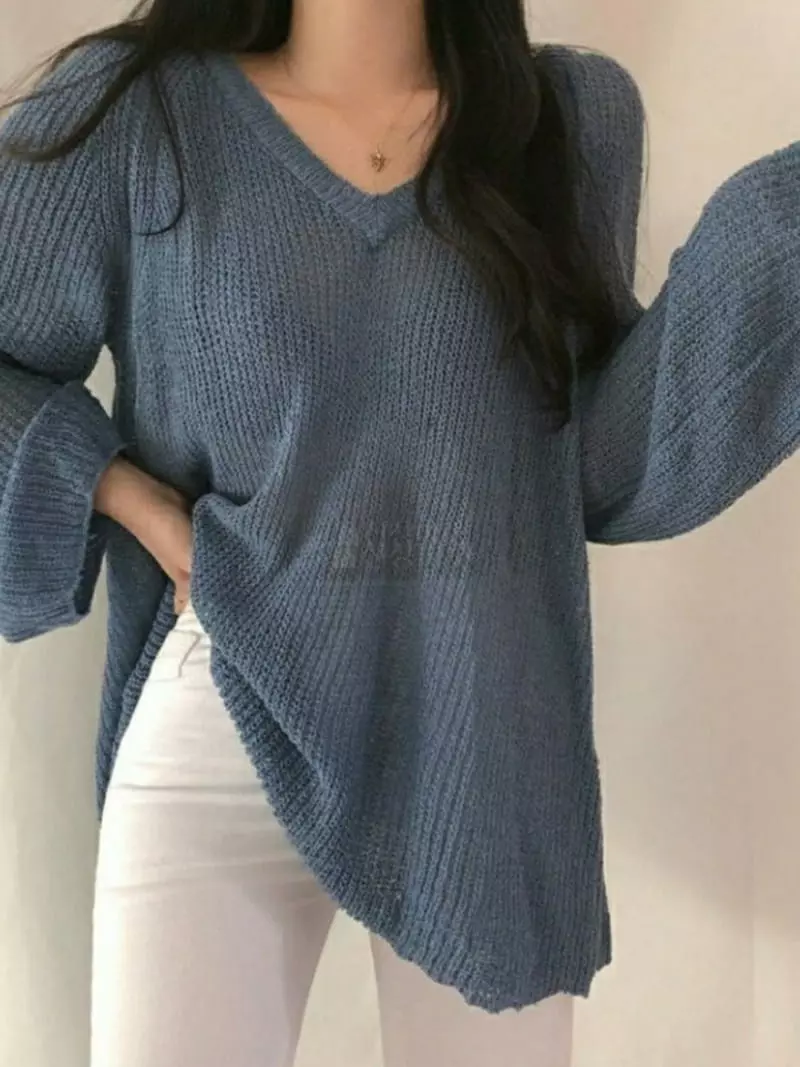 To U - Korean Women Fashion - #thatsdarling - Hazzi Bookle V Knit Tee