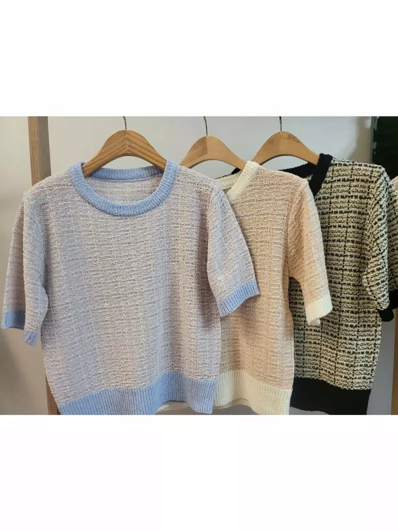 To U - Korean Women Fashion - #shopsmall - Booklr Twit Knit Tee - 4