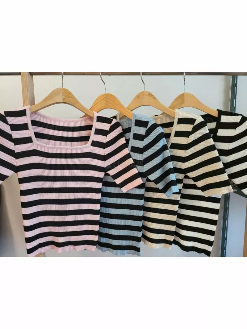 To U - Korean Women Fashion - #womensfashion - Niki Stripes Tee - 4