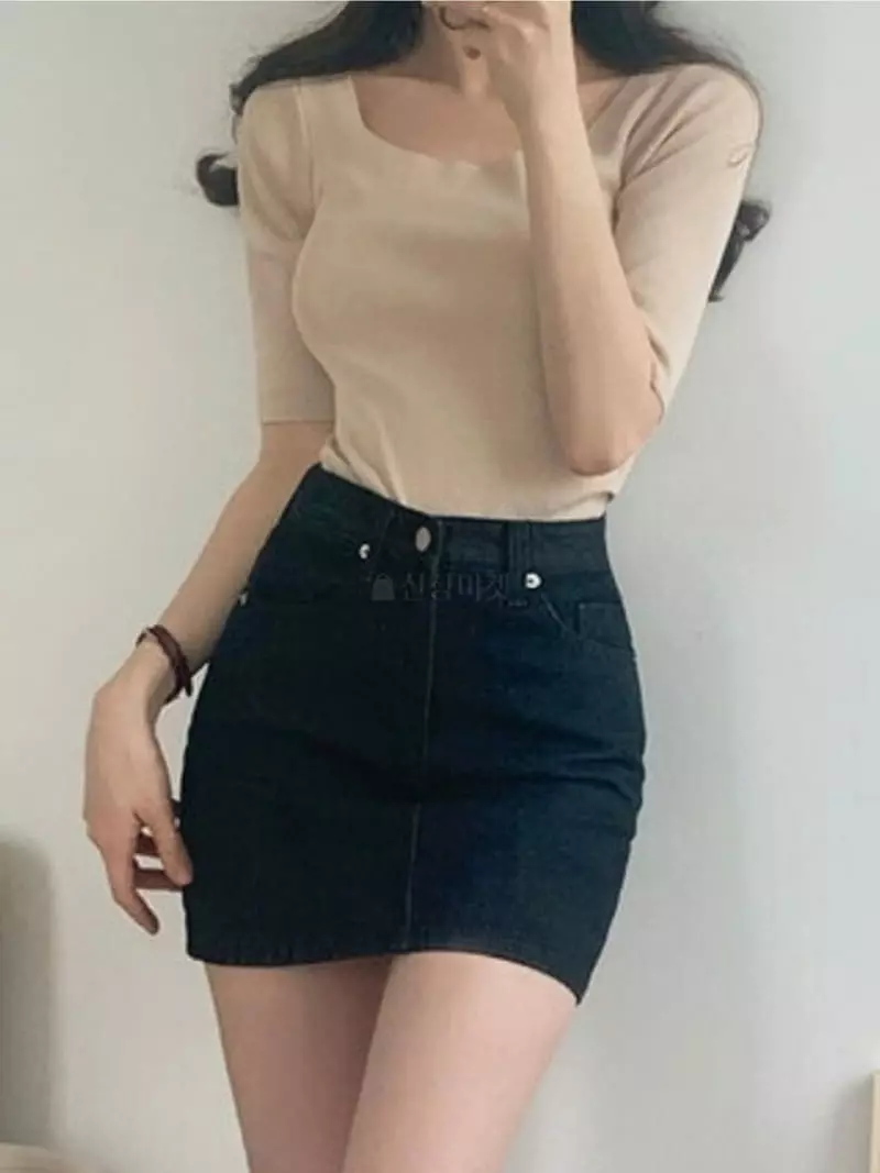 To U - Korean Women Fashion - #womensfashion - Jully Square Tee - 3