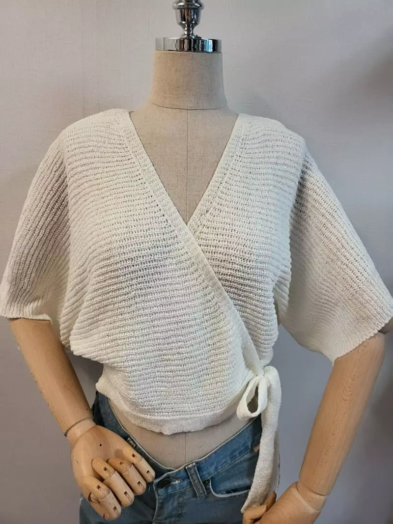 To U - Korean Women Fashion - #womensfashion - Under Wrap Knit Tee - 2