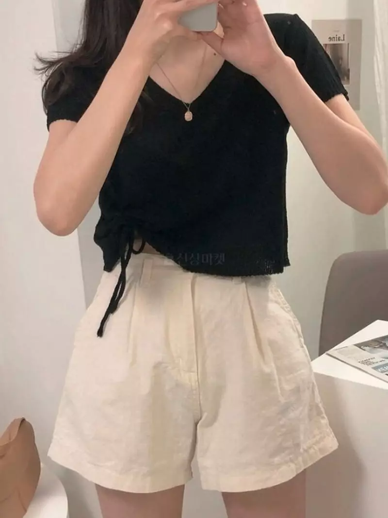 To U - Korean Women Fashion - #womensfashion - Anthony Stripes V Knit Tee - 3