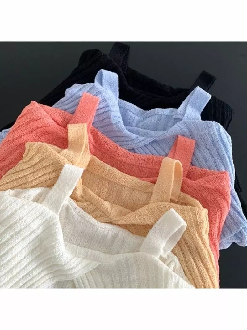To U - Korean Women Fashion - #momslook - Baby Shoulder Knit Tee - 4