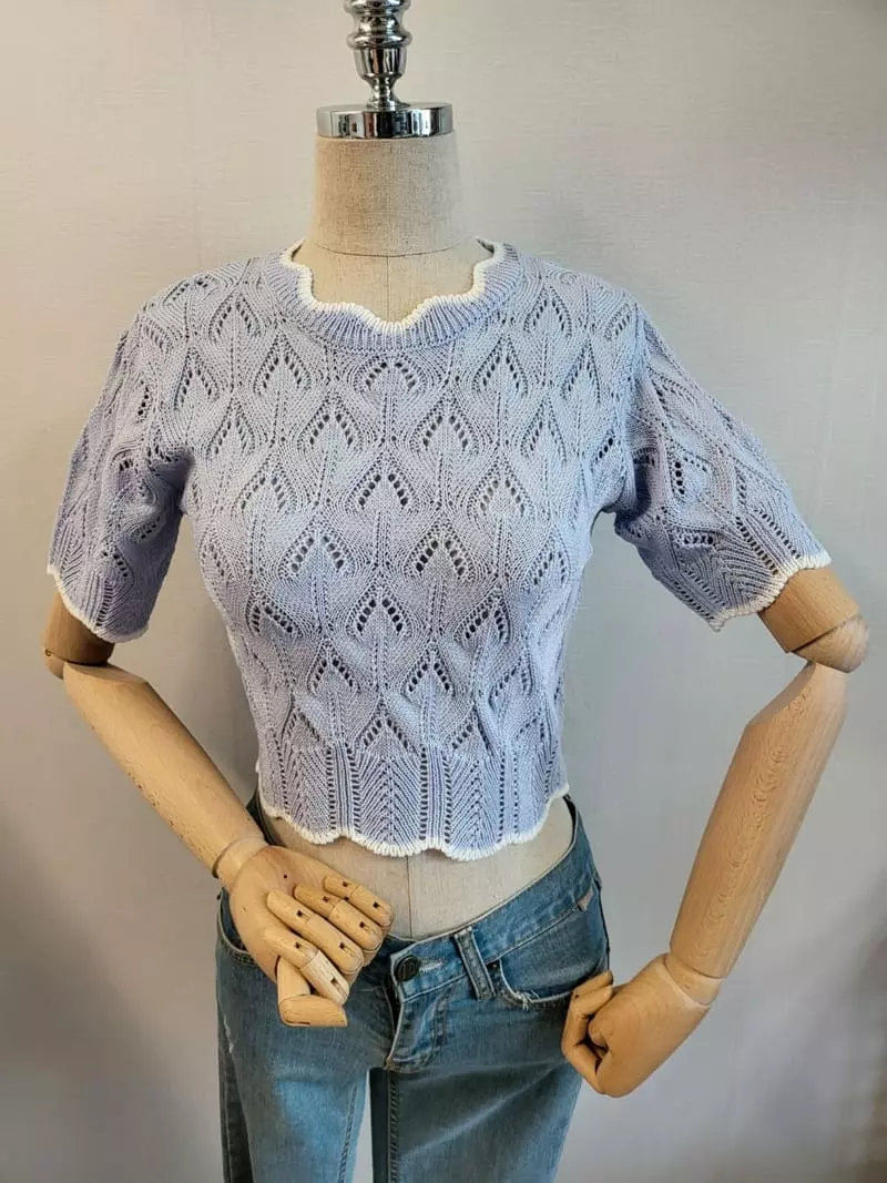 To U - Korean Women Fashion - #womensfashion - Bell Scsi Knit Tee - 3