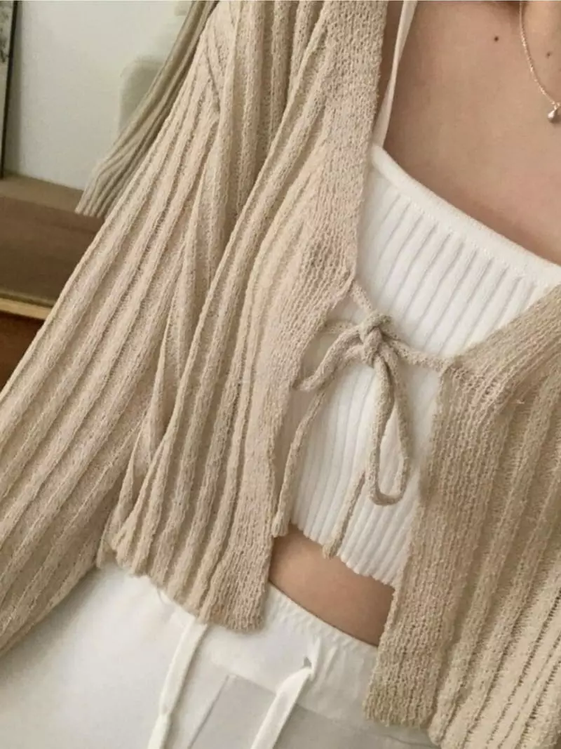 To U - Korean Women Fashion - #womensfashion - Miel Rib String Bolero