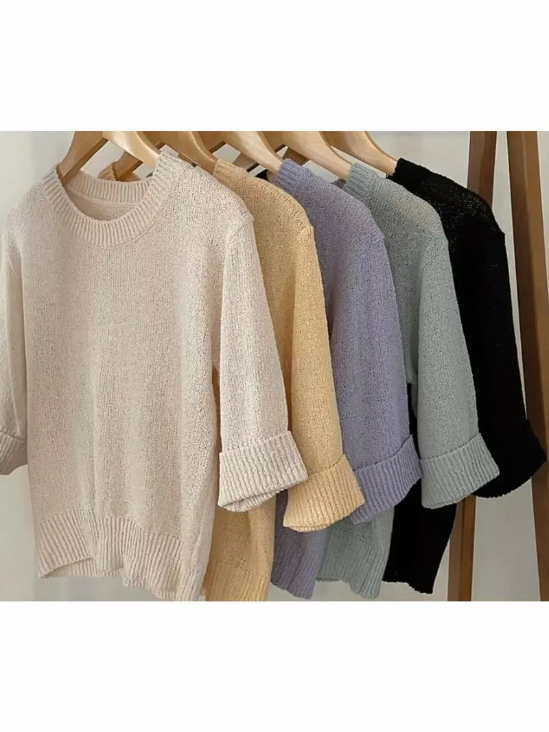 To U - Korean Women Fashion - #momslook - Mood Knit Tee - 4