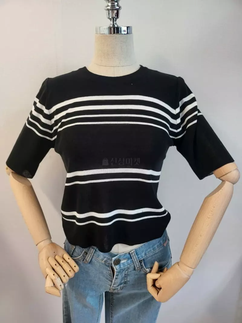 To U - Korean Women Fashion - #womensfashion - Momo Stripes Knit Tee