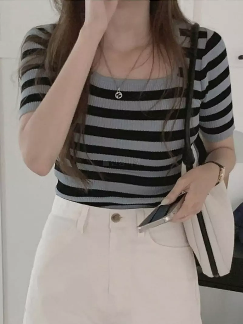 To U - Korean Women Fashion - #womensfashion - Niki Stripes Tee - 3
